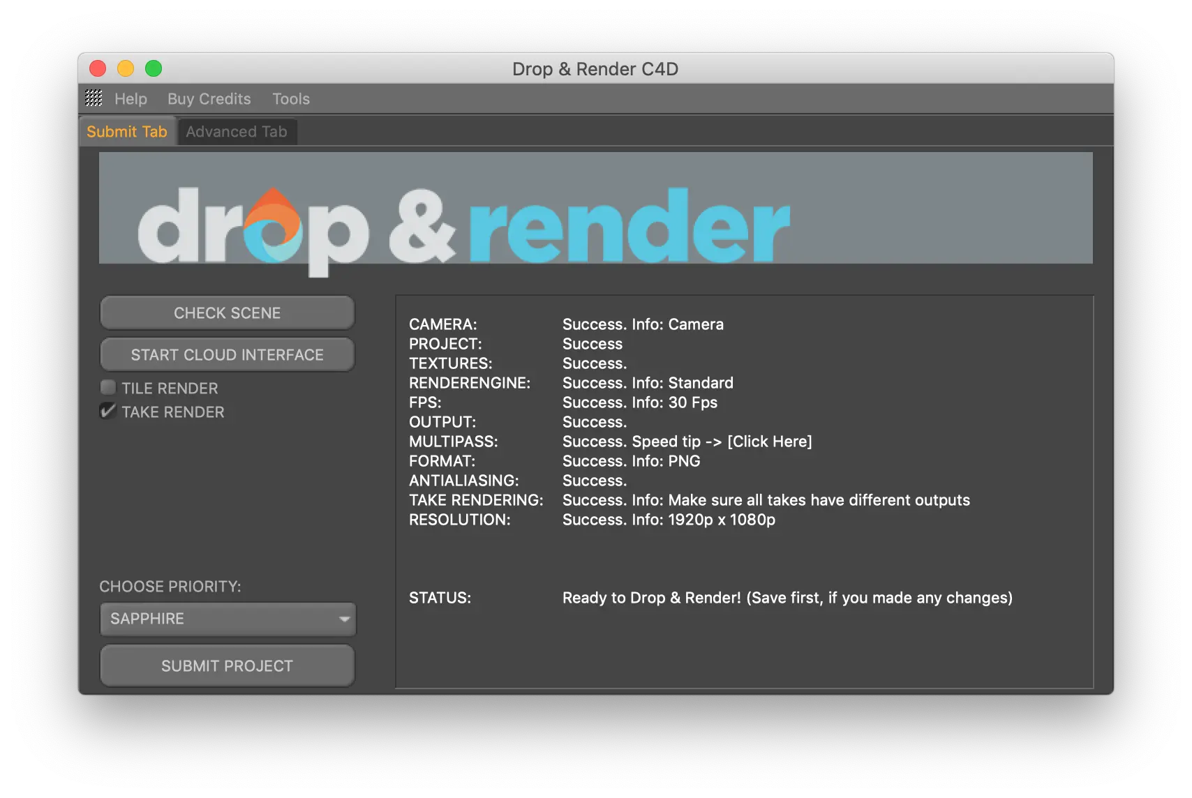 Take rendering UI