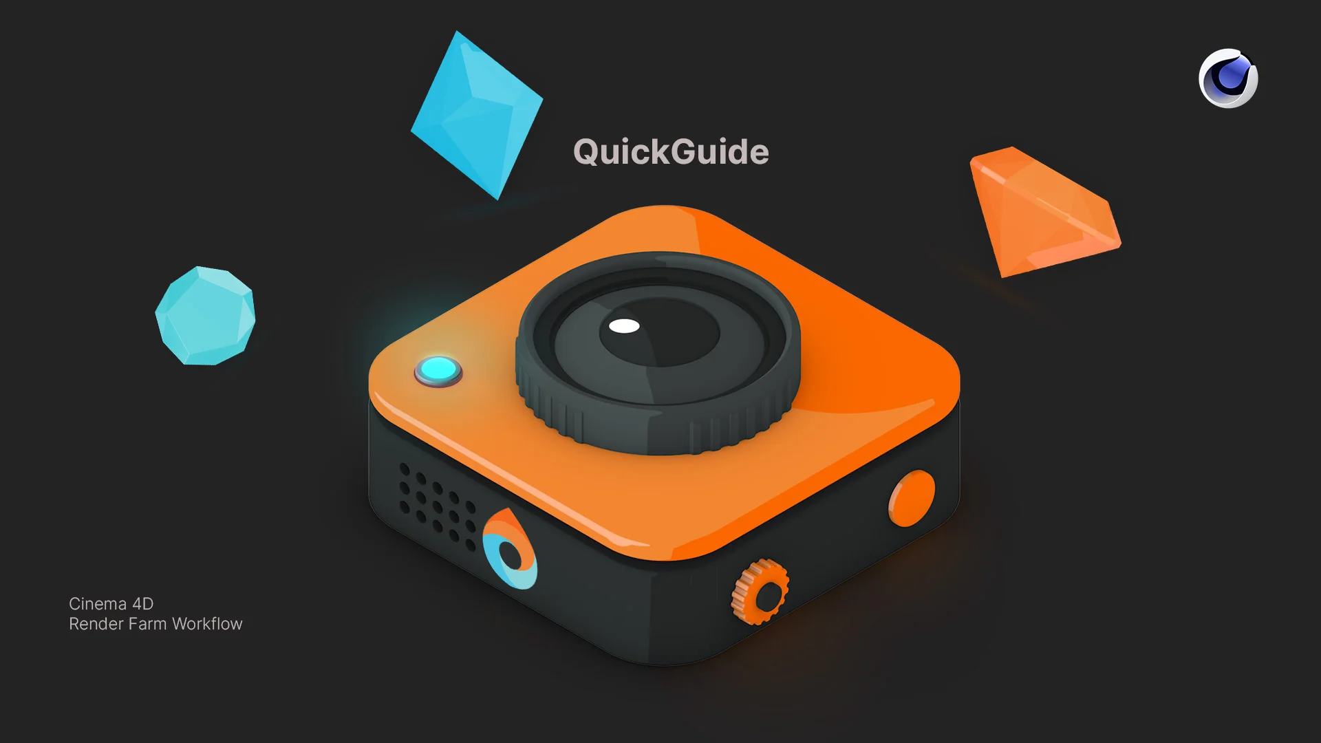 Cinema 4D tutorial video thumbnail - dark mode
